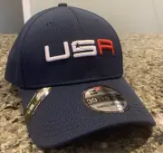 USA Ryder Cup Hat Cap Sz S/M Stretch Fit New Era 39Thirty 2020 Blue Golf NWT