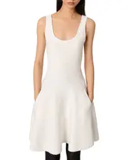 Maje Sequin Embellished Knit Short Dress