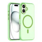 For iPhone 16 Plus Case, Compatible with MagSafe Frosted Cover, Green
