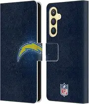 Head Case Designs Officially Licensed NFL LED Los Angeles Chargers Artwork Leather Book Wallet Case Cover Compatible with Samsung Galaxy S23 FE 5G