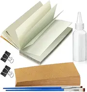 Fullhawl 12 Set Money Pad Kit 24 Pcs Kraft Paper Money Gift Holder DIY Padding Kit Includes 2oz of Notepad Padding Compound Cash Holder for Holiday