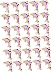 SEWOART DIY Jewelry Charms 40pcs Sea Dolphin Charms for Decorative Pendants Bracelet Ornaments