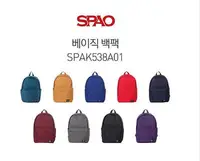在飛比找Yahoo!奇摩拍賣優惠-韓版雙肩包學生校園書包SPAO正品背包休閑帆布情侶純色旅行電