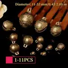 1-11pcs Brass Bells Tiny Bead Craft Decorative DIY Bracelet Chinese Feng Shui