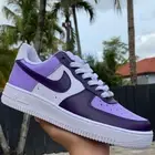 Air Force 1 Custom White Purple Tone Grape Lilac Casual Shoes Mens Womens Kids