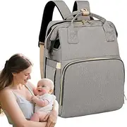 Acunny Changing Backpack, Nappy Bag Backpack with Storage Compartment, Large Capacity, Lightweight Travel Accessories for Car, Outdoor & Plane