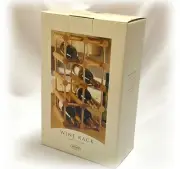 HOME Natural Collection Countertop Wine Rack Stackable Storage Holds 8 Bottles