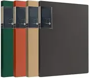 File Folder A4 File Folder with Transparent Inserts 60 Page Data Book Multi-Layer PP Contract Document Organizer 4 Pcs File Expanding