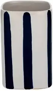 Hastings Ceramic Cup, 7 Cm X 11 Cm Size, White/Navy