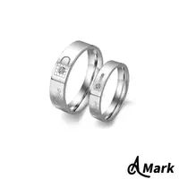 在飛比找momo購物網優惠-【A MARK】鈦鋼戒指 水鑽戒指 鎖匙戒指 情人節禮物 情