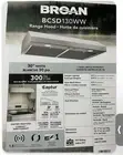 Broan Nutone BCSD130WW Glacier 30" 300 Max CFM Under Cabinet White Range Hood