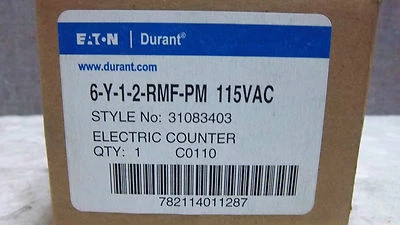 EATON DURANT ELECTRIC COUNTER 6-Y-1-2-RMF-PM NEW 6Y12RMFPM