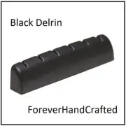 GeetarGizmos BLACK REPLACEMENT Delrin Nut handmade for Guitar - Universal Fit