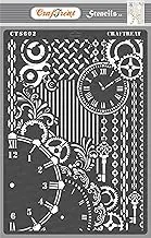 CrafTreat Wall Clock Stencils for Painting on Canvas, Wallart, Home Decor, Bullet Journal Notebook and Scrapbooking - LARGE CLOCK - A4 Size Room Decor Stencil - Reusable Stencil Arts & Crafts Supplies