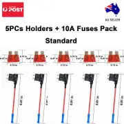 5PCS Add A Circuit Fuse Tap Car Standard Blade Fuse Box Holder 12V Standard AU