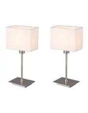 [Lexi Lighting] Pueblo Table Lamp Set of 2 in White