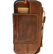 Genuine Leather Case for Iphone 14 13 12 15 16 Pro Max Plus Wallet Removable DE