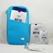 Travel Wallet Ticket Holder wt RFID Blocking Cover for Passport iPhone Card D2