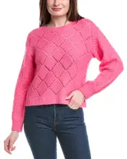 525 America Pointelle Lofty Wool-Blend Pullover