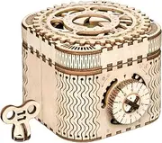 ROBOTIME 3D Wooden Puzzles for Adults, Treasure Box 3D Puzzle Mechanical Ring Box, Gift Choice Hobbies for Brain Teasers Enthusiasts