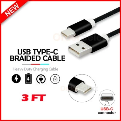 USB Type-C Thick Charger Cable Cord for Sony Xperia 10 IV/1 IV / 5 III / 5 IV