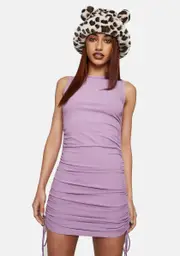 [Bailey Rose] Lilac Sage Side Tie Mini Dress