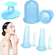 Cupping Glasses Silicone Set, 7 Pieces Silicone Cupping, Facial Cupping, Anti Cellulite Silicone Cupping Heads, Easy Cupping Silicone Device for Beauty Treatments