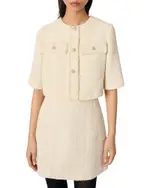 Maje Tweed 2-in-1 Short Dress