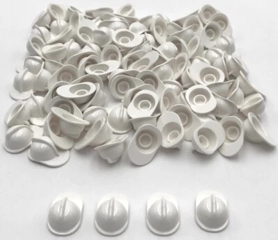 Lego 100 New White Minifigure Headgear Fire Helmets