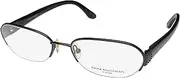 [Dana Buchman] Eliza Half-Rimless Womens Designer Optical Eyeglass Frame/Eyewear, Black, 52-17-135