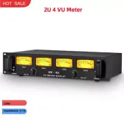 2U 4 VU Meter Display Audio VU Meter 220V Level Meter f/ Audio Amplifier MK-4A