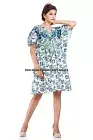 Ombre Mandala Casual Wear Plus Size Indian Kaftan Cotton Dress Bikini Wear Maxi
