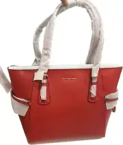 Michael Kors Voyager EW Leather Tote + Dustbag (Flame)