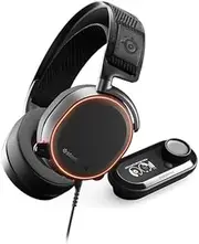 SteelSeries Arctis Pro + GameDAC Wired Gaming Headset for PC & PlayStation - Illuminated Ear Cups - Certified Hi-Res Audio - Dedicated Digital Audio Controller & Amp