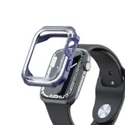 Catzon Hard PC Frame [No Screen Protector] Shockproof Cover All-Around Protective for iWatch 4/5/6/SE/7-Blue