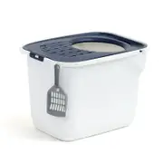 Square Top White Entry Cat Litter Box