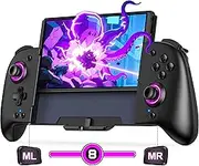 Spican Switch Controlers for Nintendo Switch/OLED, Switch Accessories Wireless Pro Controler One-Piece Joypad, Full-Size Ergonomic Handheld Mode Remote with Turbo/Programming