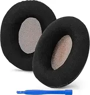 Linkidea Ear Pads for Sennheiser Momentum On-Ear, Momentum 2.0 On-Ear, HD1 On-Ear Headphones Replacement Ear Cushions, Ear Covers, Headset Earpads (Velour/Black)