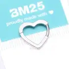 Implant Grade Titanium Basic Hollow Heart Clicker Hoop Ring