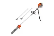 MTM 62cc Long Reach Pole Saw, 2-Stroke Petrol, 12' Tree Trimming Pruning Chainsaw Bar, 2 Extension Shafts