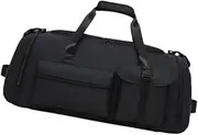 ａ aternee Travel Duffle Bag Portable Sports Gym Bag for Fitness Exercise Weekend Outdoor, Black