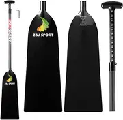Z&J SPORT Adjustable Dragon Boat Paddle, IDBF Approved Boat Oars, Carbon Fiber Paddle Adjustable T Handle with Adjuster for Dragon Boat Paddler (Range: 43”-52” /110cm-132cm)