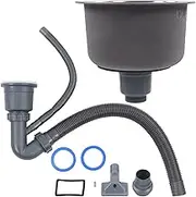 Round Kitchen Sink Stainless Steel Round Basin with Drainpipe Fitting 30cm Diameter - Touch On Kitchen Sink Taps