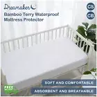 Dreamaker Bamboo Terry Cot Waterproof Mattress Protector Standard & Boori