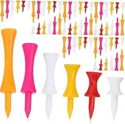 Generic 120Pcs Mixed Color Golf Tees to Durable Plastic Golf Training Tools for Ball Height and Practice Golf Accessories for Every Golfer