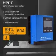 12V/24V/36V/48V Solar Panel Battery Regulator MPPT Controller 60A Bluetooth