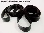 Fit HONDA MT125 1976 ELSINORE F&R WHEEL RIM TAPE RUBBER SET 2 Pcs. GENUINE [mi]