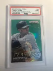 2013 Panini Prizm Fearless Green Prizm Derek Jeter Yankees F3 PSA 9 POP 1