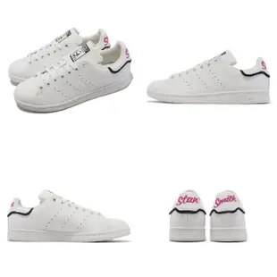 【adidas 愛迪達】休閒鞋 Stan Smith W 白 黑 桃紅 小白鞋 女鞋 史密斯 三葉草 愛迪達(GZ9772)