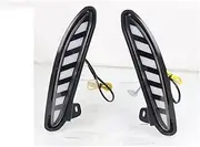 Fog Light 12V LED DRL Daylights For Harrier/Venza 2020-2022 Yellow Turn Signal Night Blue Running Lamps Car Foglamp (Color : White yellow blue, Size : 1)